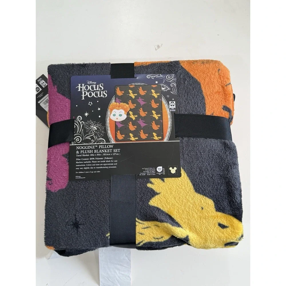 New Disney Hocus Pocus Winifred Sanderson Sister Pillow & Blanket Set Halloween